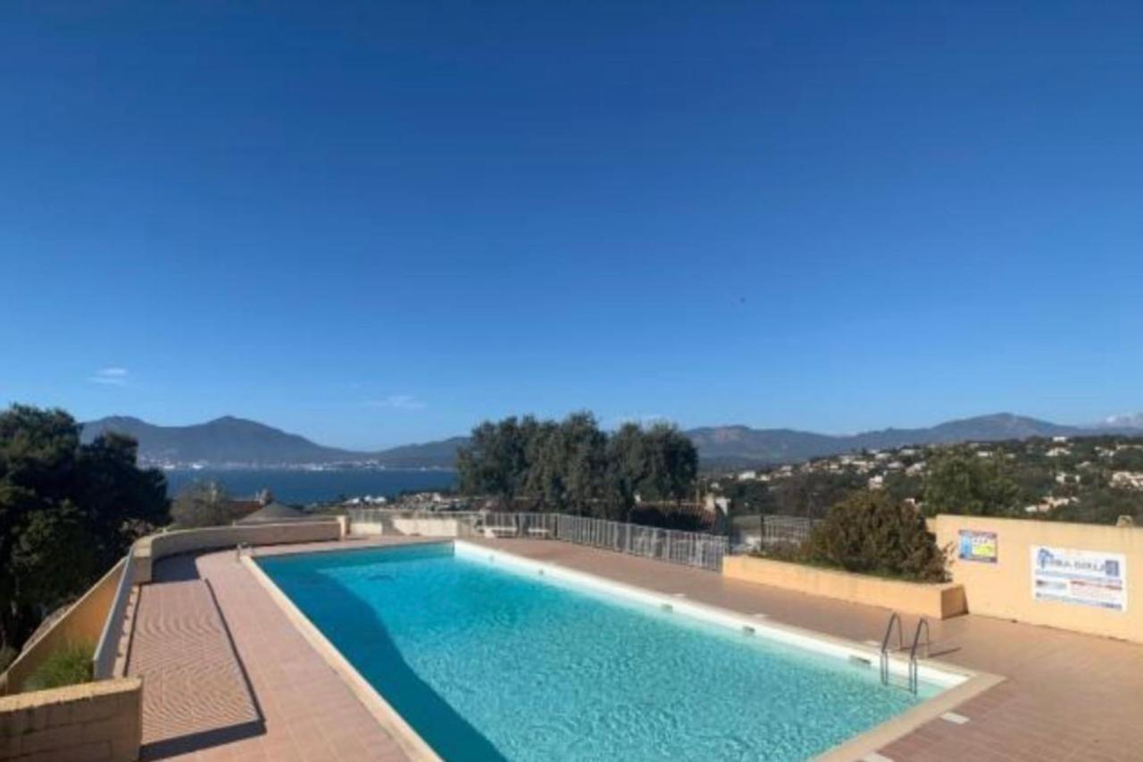Studio Vue Mer A Porticcio Piscine Et Parking Exterior foto